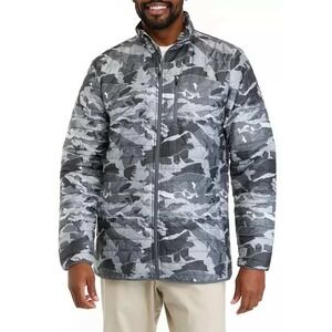 NWT Ocean + Coast Gray Grey Camo Camouflage Puffer Jacket Coat 3X‎